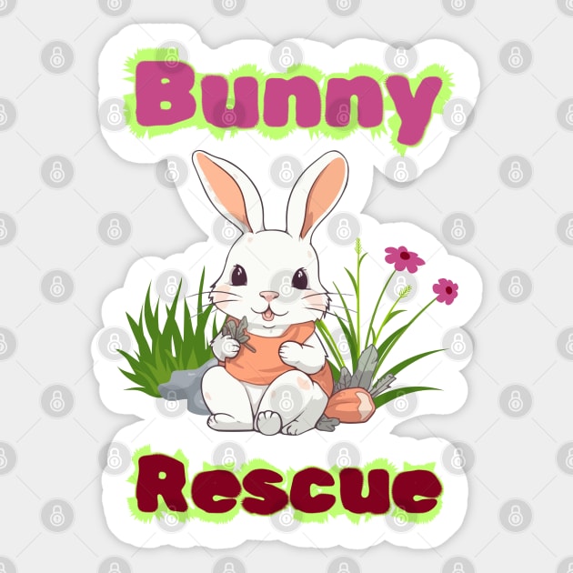 Bunny rescue Sticker by smkworld